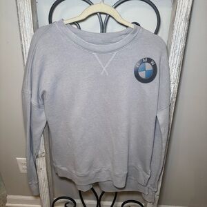 Time And Tru BMW Logo Sweatshirt Girls Large 12-14 Grey Crewneck